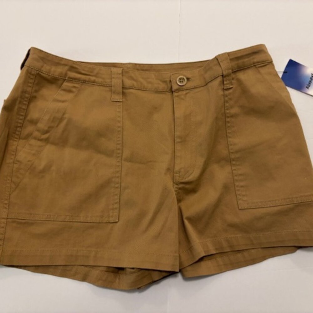 Abound Womens NWT Khaki Hi Rise 3" Inseam Shorts Size 12